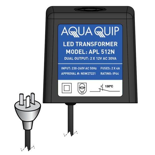 Aqua-Quip EvoMAX Series 2 x Multi-Colour PRO RGB+W LED InstaTouch Program Niche Pool Light w/ Concrete Mounting Kit, 20M Cable and Transformer Aqua-Quip EvoMAX Series 2 x Multi-Colour PRO RGB+W LED InstaTouch Program Niche Pool Light w/ Concrete Mounting Kit, 20M Cable and Transformer
